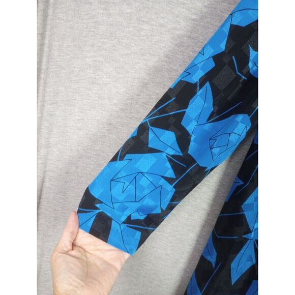 Vintage Dress 14 1/2 Blue Black Formal Lorac Original Division Lady Carol - Picture 4 of 14